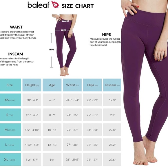 BALEAF Girls Leggings with Pockets Kids Athletic Pants Youth Yoga Dance, gray - Picture 11 of 11